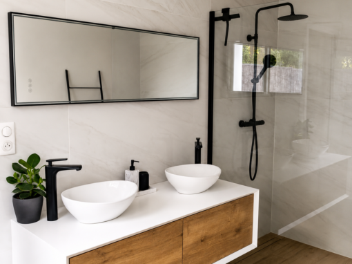 Rénovation salle de bain double vasque et douche italienne — Hauts-de-France Rénovation salle de bain double vasque et douche italienne — Hauts-de-France